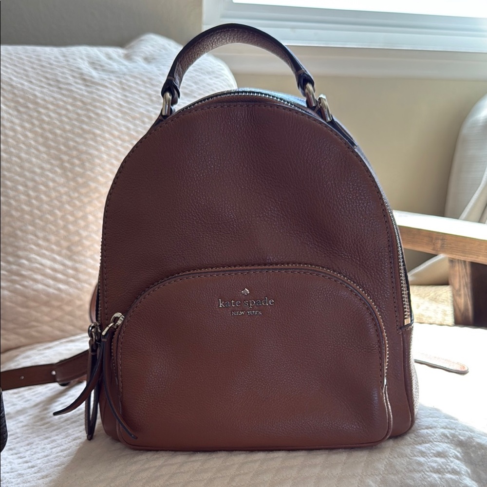 Kate Spade Brown Leather Backpack